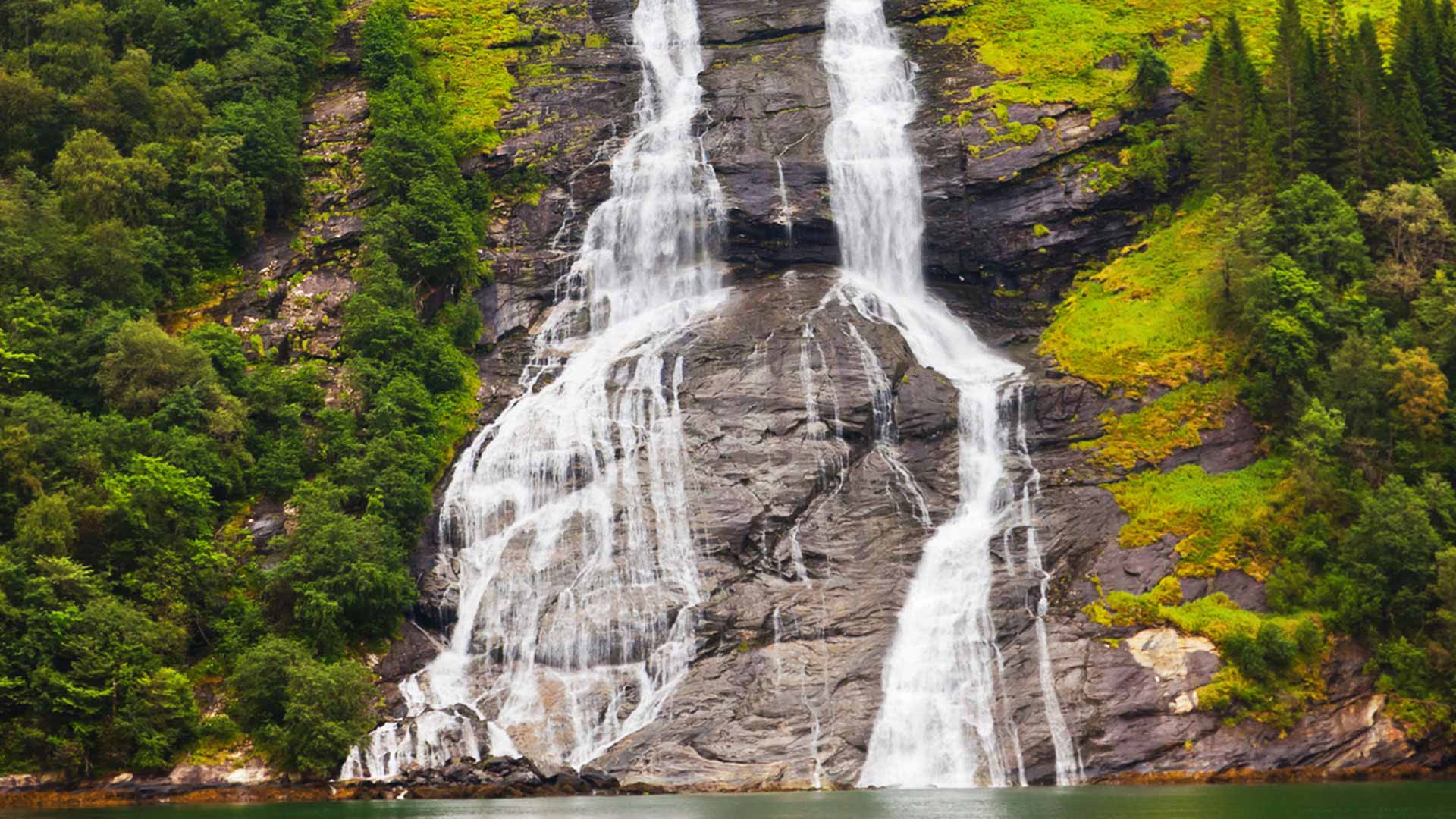 Geirangerfjord waterfall in Norway