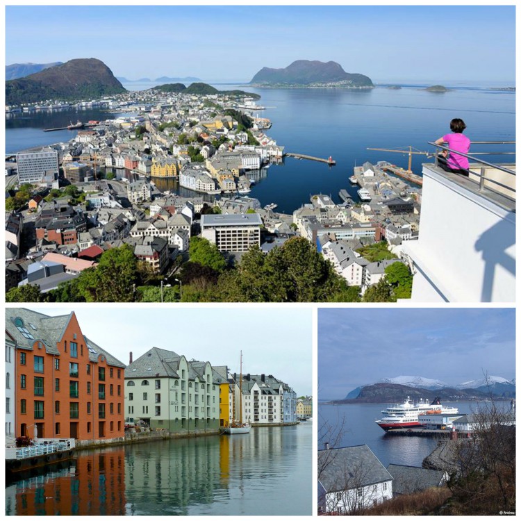 The art nouveau city of Alesund is gorgeous from sea, land, and from above!