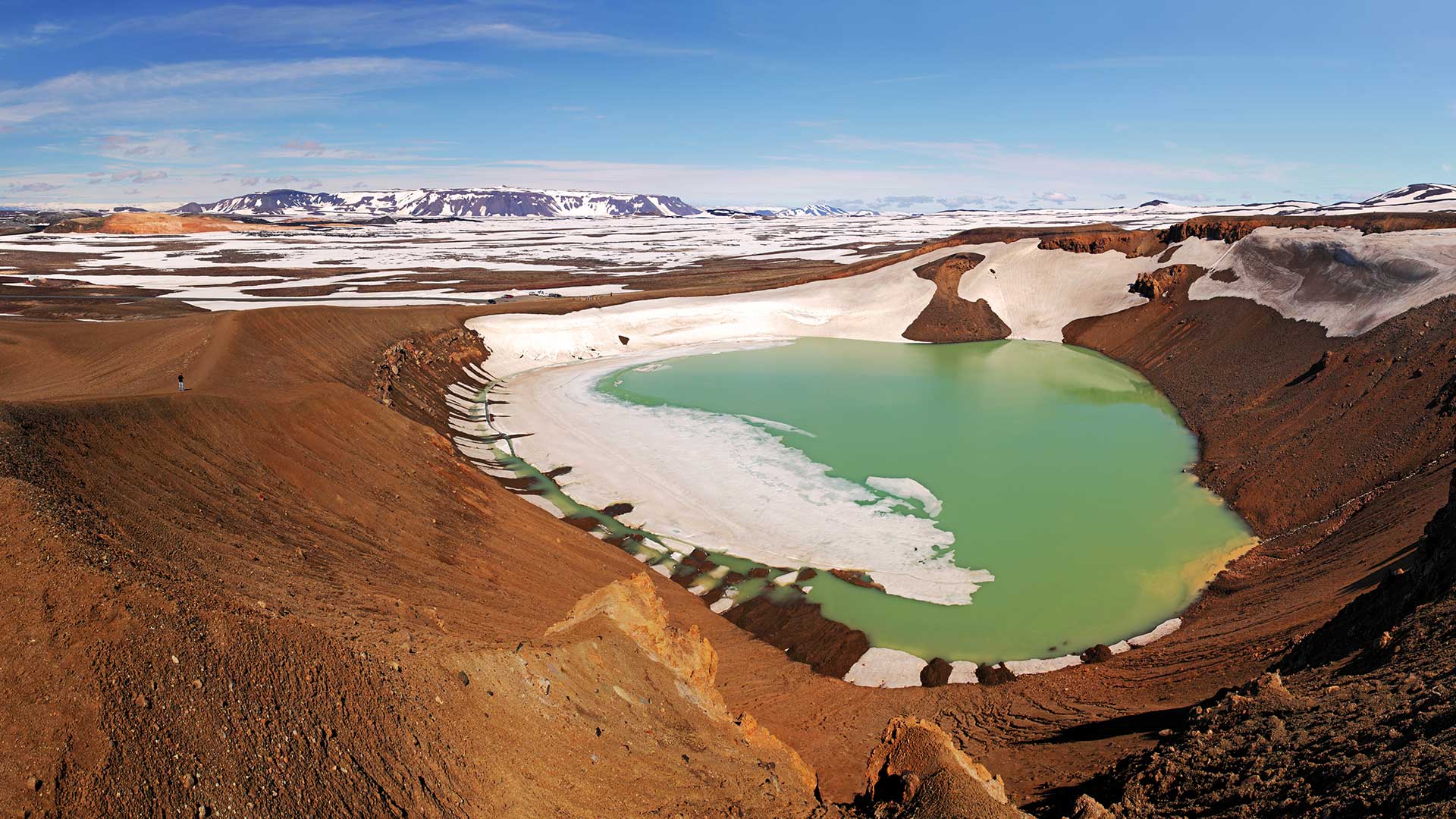 Krafla Crater Lake in North Iceland