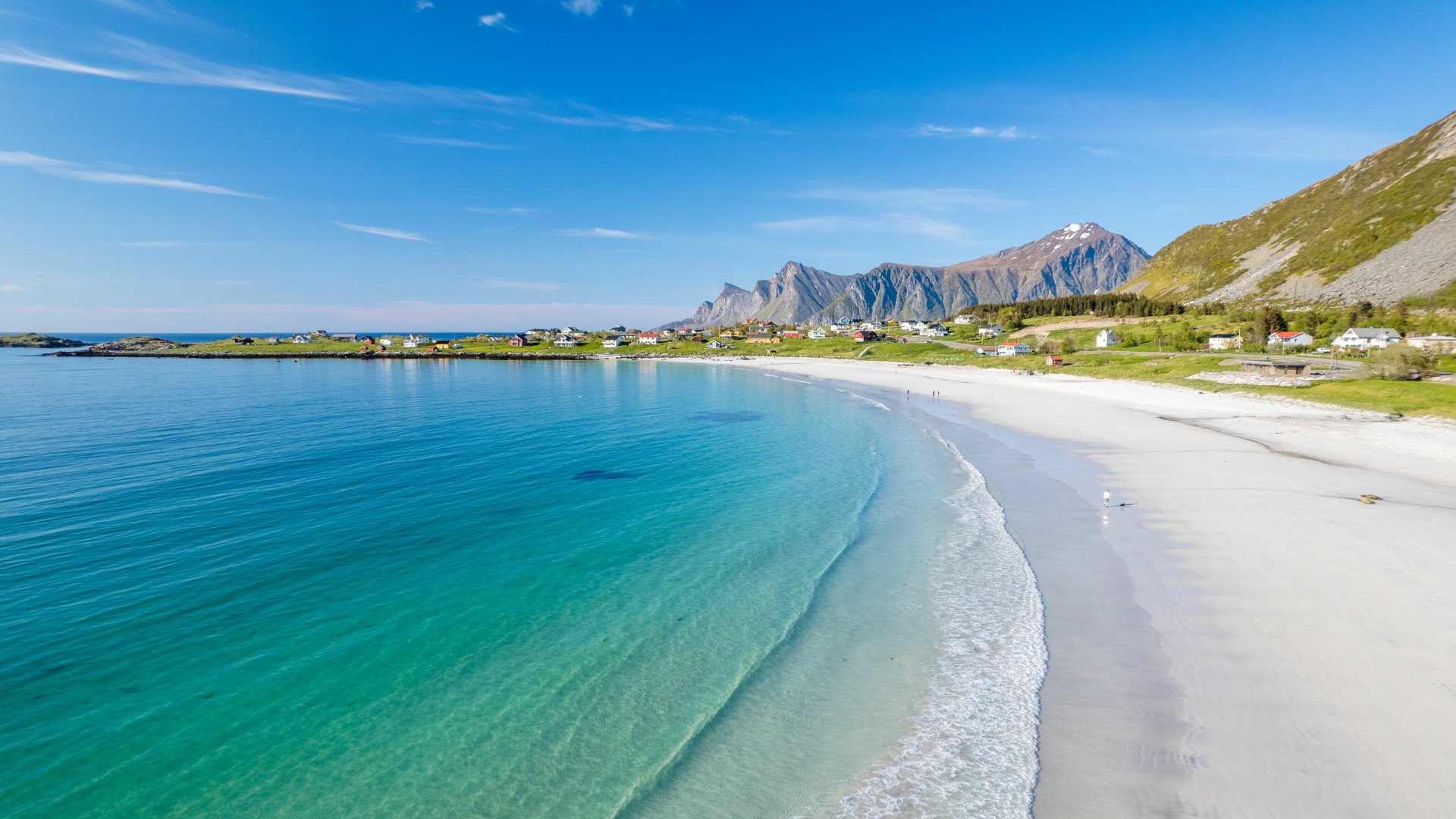 beach in the lofoten islands norway