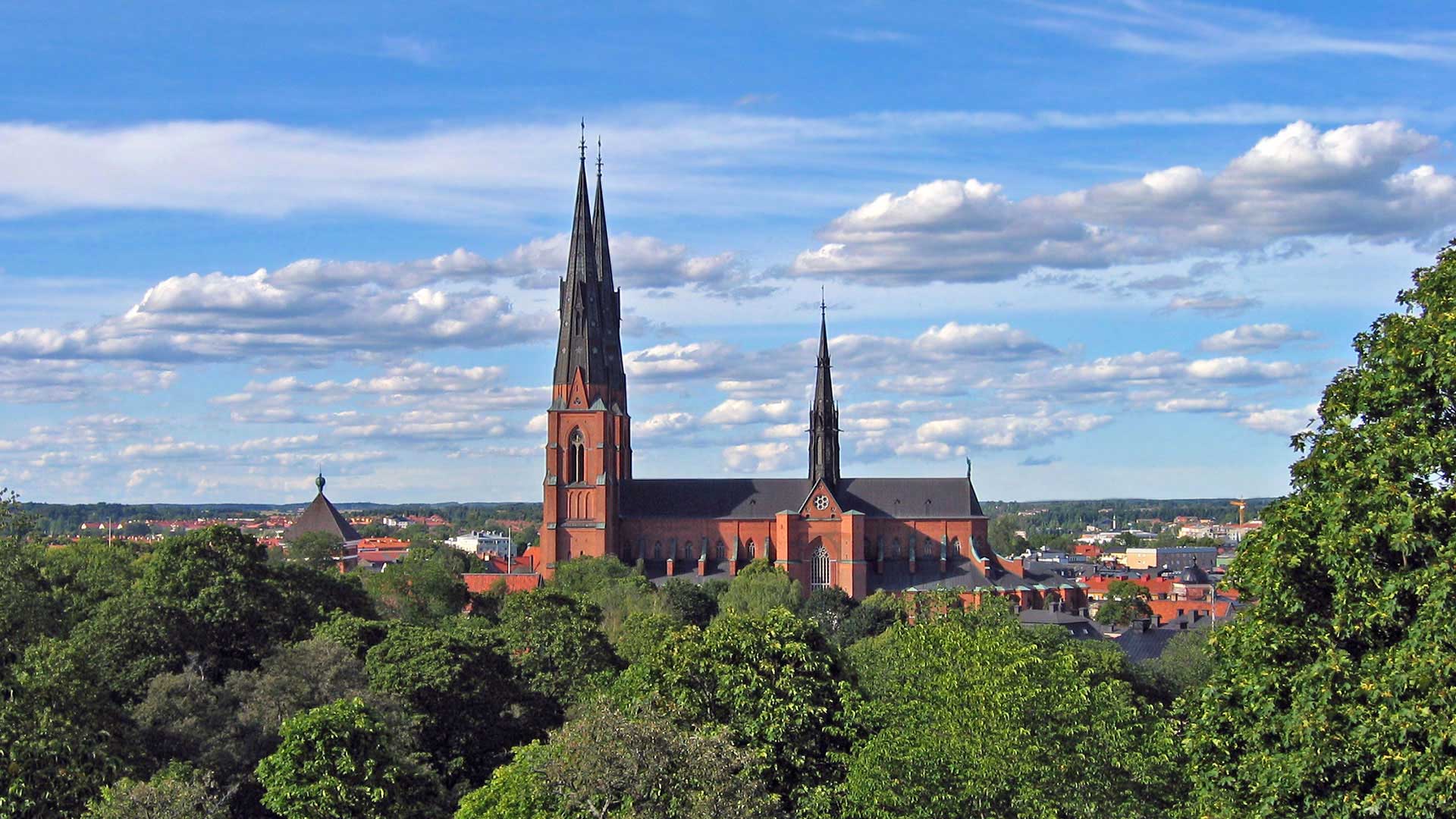 The spires of Uppsala Cathedral