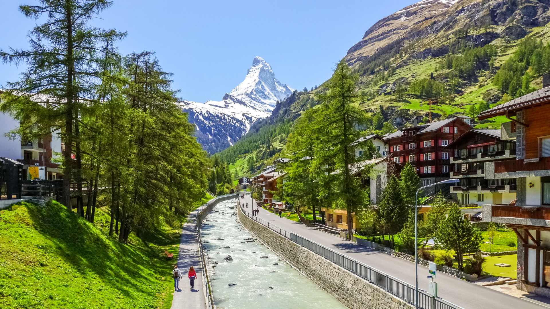 The Matterhorn from Zermatt in Switzerland